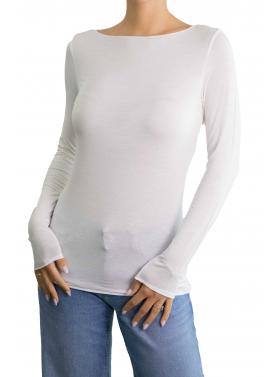 Maglia misto cashmere tinta unita 